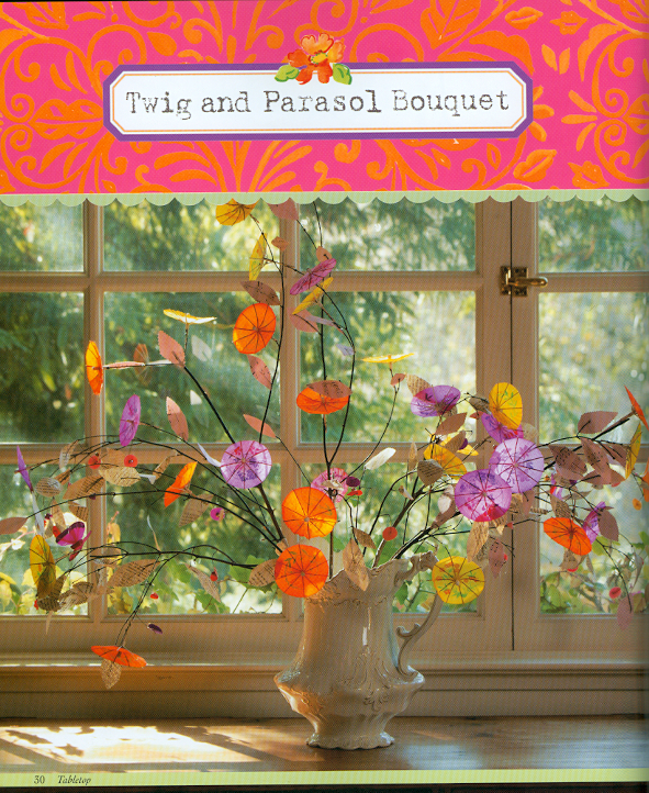 twig and parasol bouquet